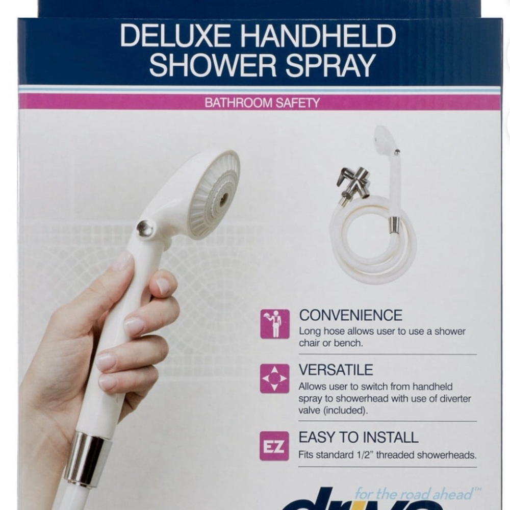 Deluxe Handheld Shower Spray - White